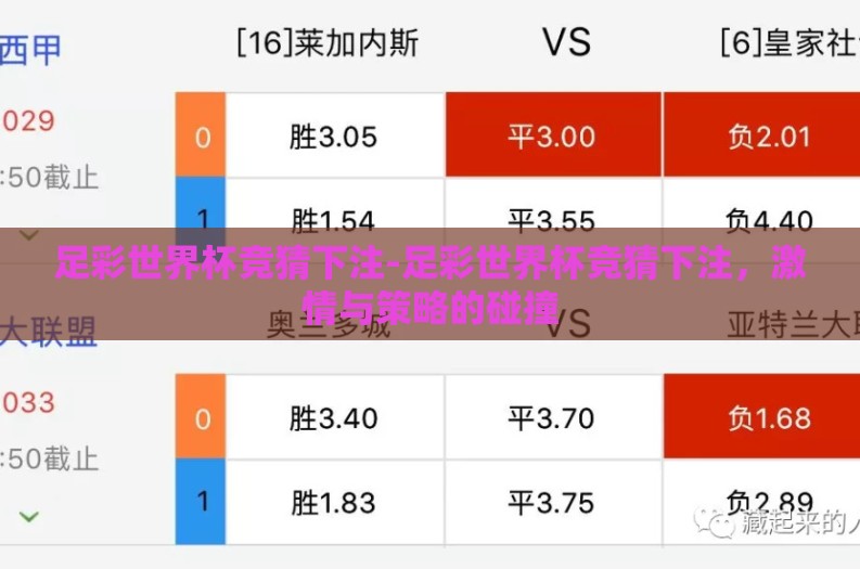 足彩世界杯竞猜下注-足彩世界杯竞猜下注,激情与策略的碰撞 足彩世界杯竞猜下注-足彩世界杯竞猜下注,激情与策略的碰撞